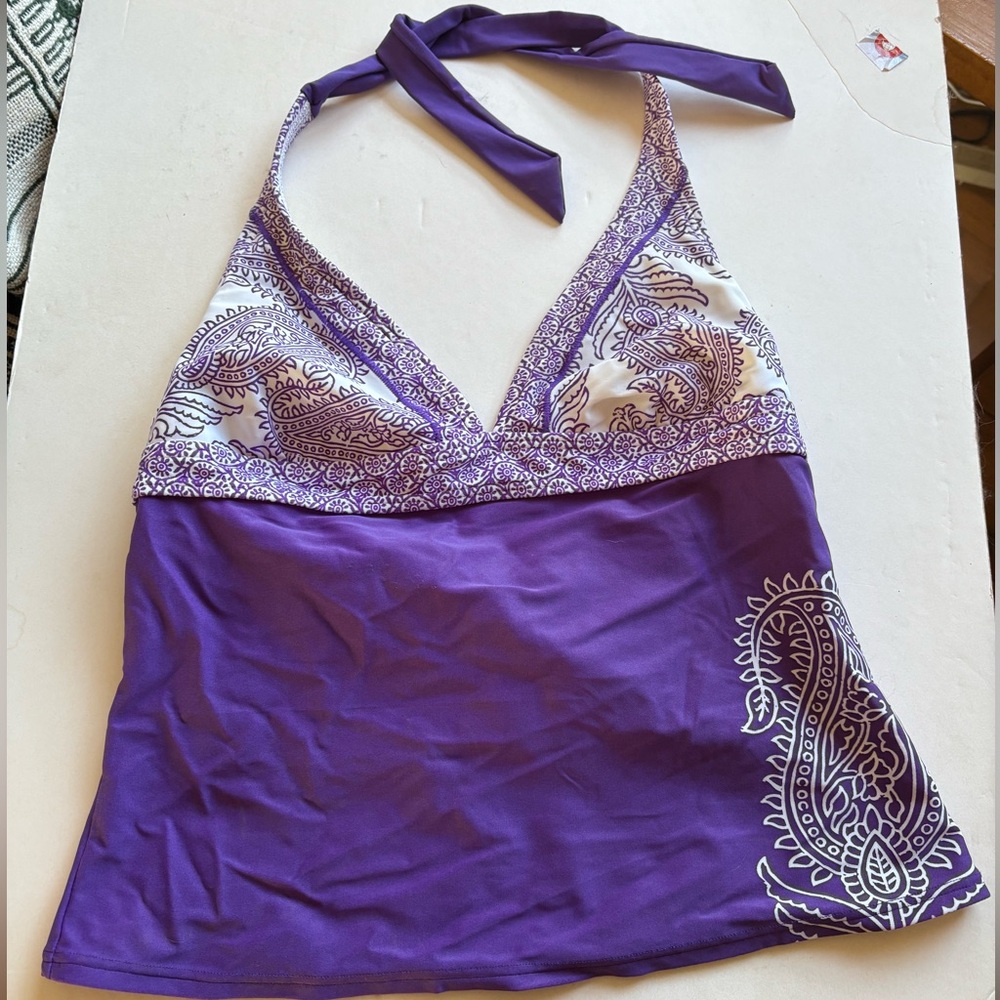 Purple Paisley Halter Top